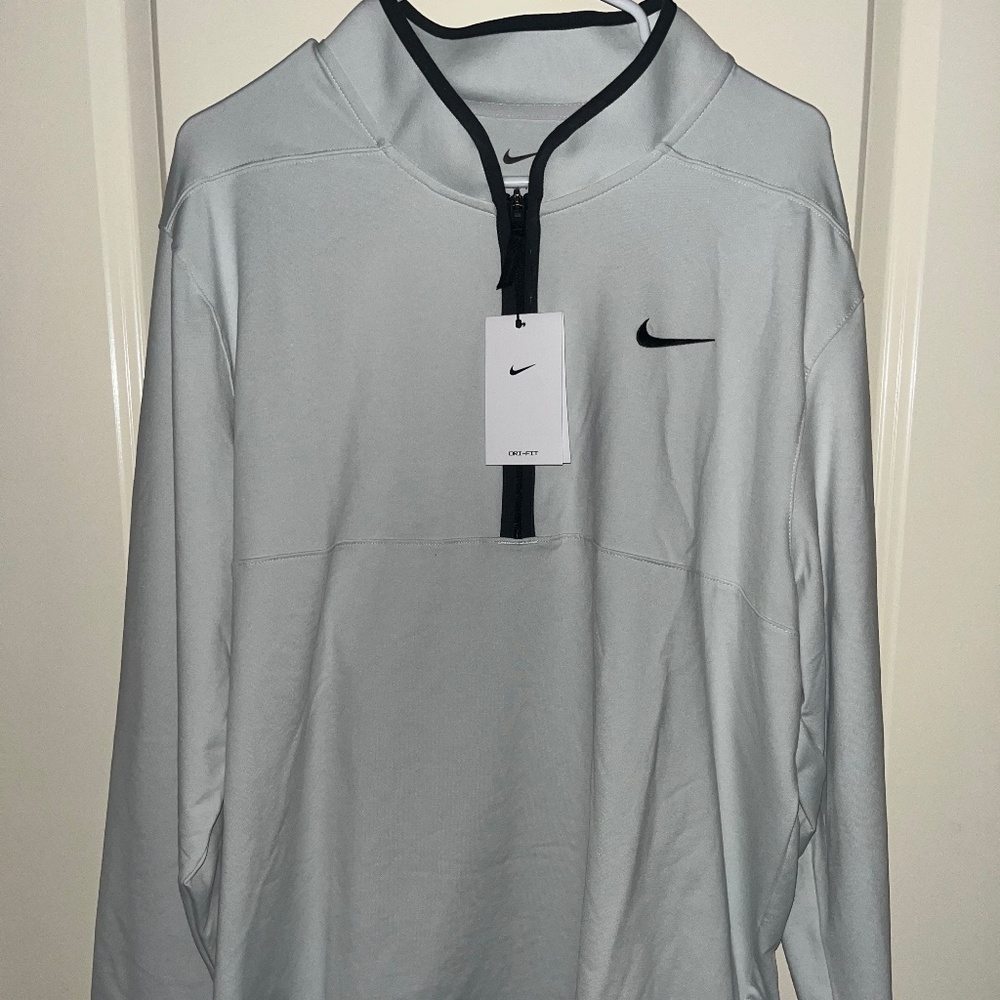 Nike Dri-FIT Victory Golf 1/2 Zip Gray Jacket DH1261-025 Men’s XL NWT